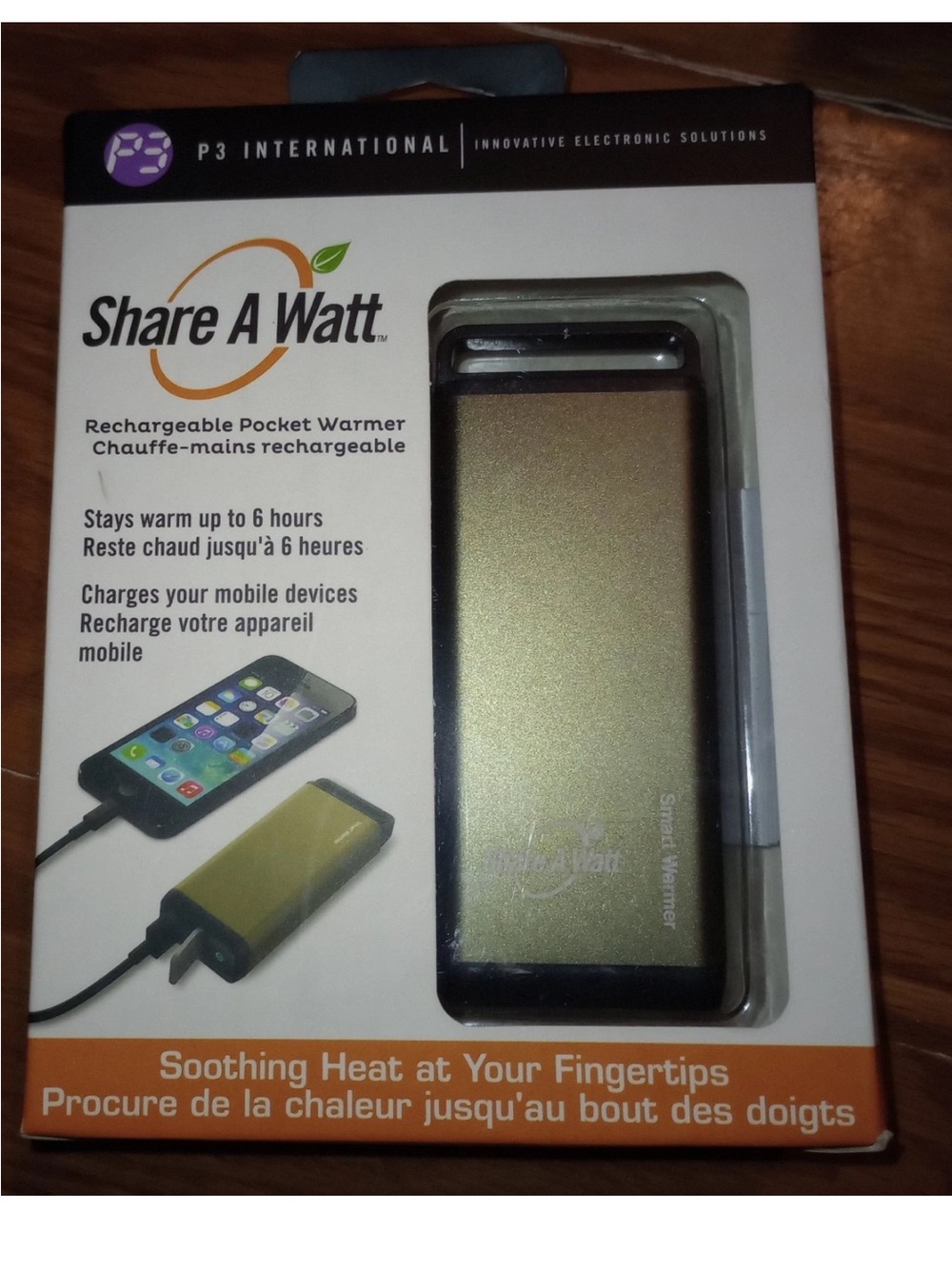 P3 International Share A Watt Rechargeable Pocket Warmer &
Mobile Power Bank